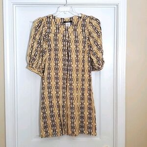 JFW Size M Beige Dress with Link Pattern